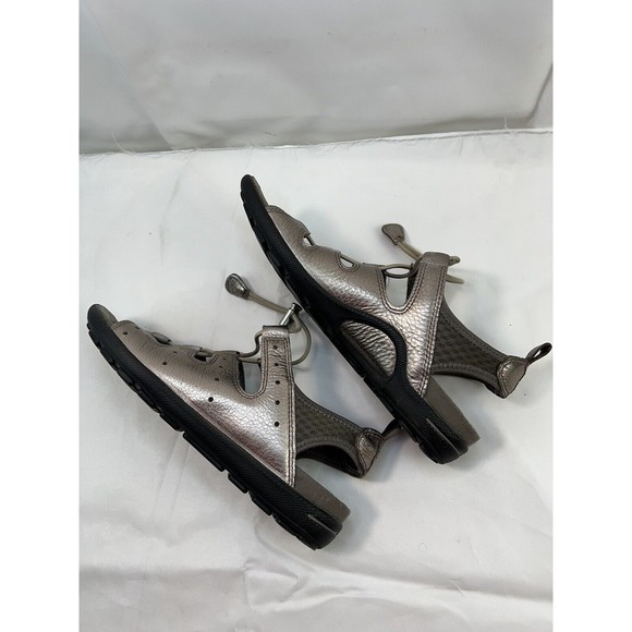 Ecco Jab Toggle Leather Metallic Slingback Sandals Sz 6 / 36  Woman’s Outdoor‎ - Picture 7 of 9